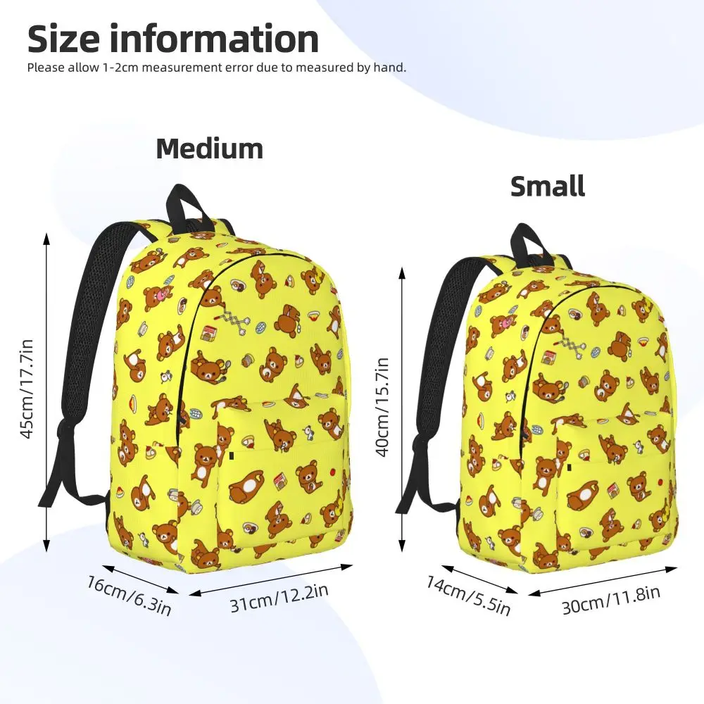 Cartoon Rilakkuma Pattern Kawaii Yellow Backpack