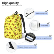 Rilakkuma Zoo Casual Backpack Lightweight Student Business Daypack for Men Women College Shoulder Bag Rilakkuma Zoo Casual Backpack Lightweight Student Business Daypack for Men Women College Shoulder Bag