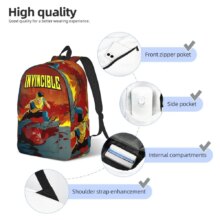 Invincible Atom Eve Backpack for Men Women Fashion Student Hiking Travel Daypack Laptop Computer Canvas Bags Outdoor Invincible Atom Eve Backpack for Men Women Fashion Student Hiking Travel Daypack Laptop Computer Canvas Bags Outdoor