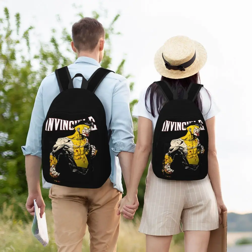 Cartoon Invincible Black Backpack