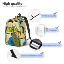 Invincible Atom Eve Backpack for Men Women Fashion Student Hiking Travel Daypack Laptop Computer Canvas Bags Outdoor Invincible Atom Eve Backpack for Men Women Fashion Student Hiking Travel Daypack Laptop Computer Canvas Bags Outdoor