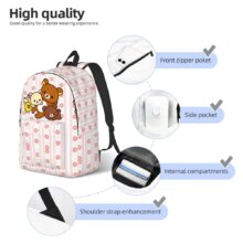 Rilakkuma Backpack for Men Women Cool High School Business Daypack Korilakkuma Frog College Canvas Bags Lightweight Rilakkuma Backpack for Men Women Cool High School Business Daypack Korilakkuma Frog College Canvas Bags Lightweight