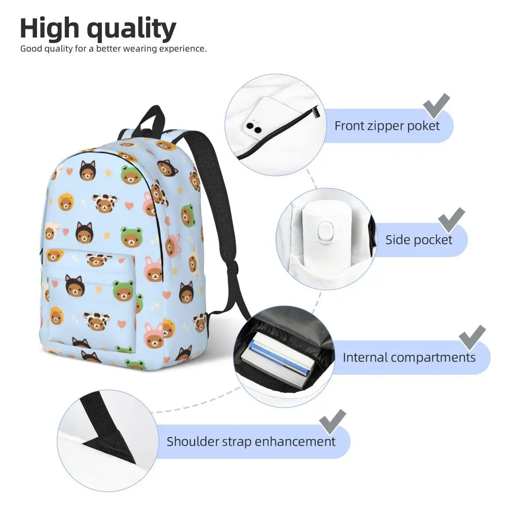 Anime Rilakkuma Kawaii Polyester Backpack