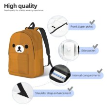 Rilakkuma Backpack for Men Women Cool High School Business Daypack Korilakkuma Frog College Canvas Bags Lightweight Rilakkuma Backpack for Men Women Cool High School Business Daypack Korilakkuma Frog College Canvas Bags Lightweight