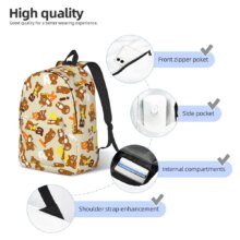 Rilakkuma Backpack for Men Women Cool High School Business Daypack Korilakkuma Frog College Canvas Bags Lightweight Rilakkuma Backpack for Men Women Cool High School Business Daypack Korilakkuma Frog College Canvas Bags Lightweight