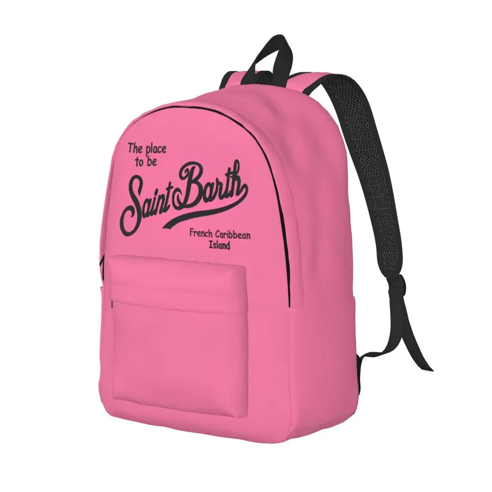 Saint Barth Logo Printed Polyester Kawaii Backpack