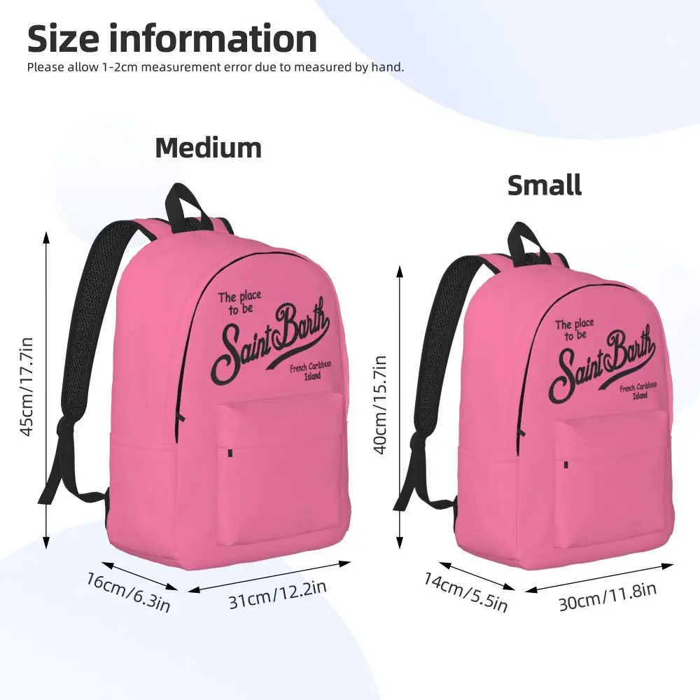 Saint Barth Logo Printed Polyester Kawaii Backpack