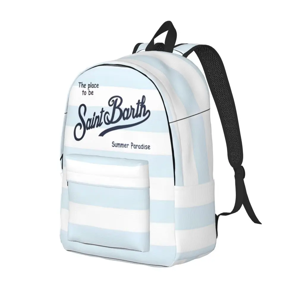 Saint Barth Logo Kawaii Polyester Schoolbag