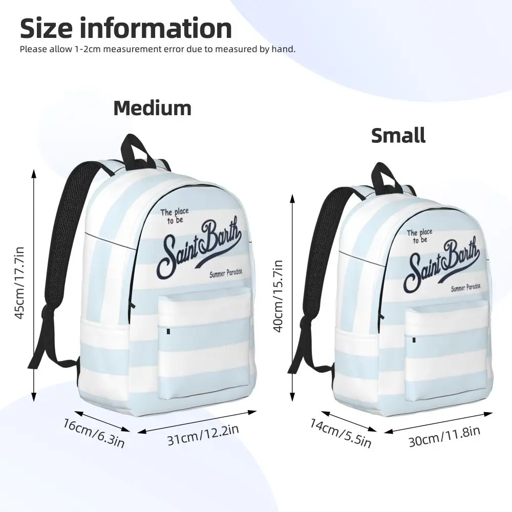 Saint Barth Logo Kawaii Polyester Schoolbag