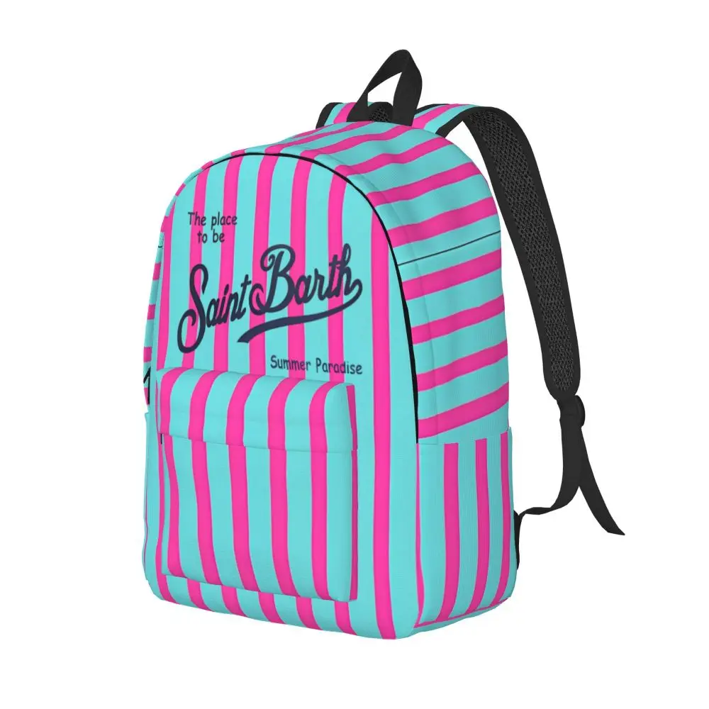 Kawaii Saint Barth Printed Logo Schoolbag