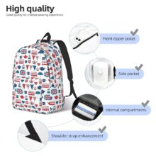 Uk London British Symbols Backpack for Men Women Fashion Student Hiking Travel Daypack Laptop Computer Shoulder Bag Sports Uk London British Symbols Backpack for Men Women Fashion Student Hiking Travel Daypack Laptop Computer Shoulder Bag Sports