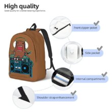 Domo Kun Face Anime Casual Backpack Sports Student Business Meme Doll Daypack for Men Women College Canvas Bags Domo Kun Face Anime Casual Backpack Sports Student Business Meme Doll Daypack for Men Women College Canvas Bags