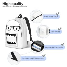 Domo Kun Face Anime Casual Backpack Sports Student Business Meme Doll Daypack for Men Women College Canvas Bags Domo Kun Face Anime Casual Backpack Sports Student Business Meme Doll Daypack for Men Women College Canvas Bags