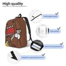 Domo Kun Face Anime Casual Backpack Sports Student Business Meme Doll Daypack for Men Women College Canvas Bags Domo Kun Face Anime Casual Backpack Sports Student Business Meme Doll Daypack for Men Women College Canvas Bags