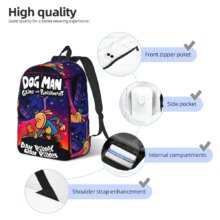 Dog Man Dogman Movie Comic Backpack for Men Women Casual Student Hiking Travel Daypack Cartoon College Canvas Bags Lightweight Dog Man Dogman Movie Comic Backpack for Men Women Casual Student Hiking Travel Daypack Cartoon College Canvas Bags Lightweight