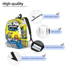 Dog Man Dogman Movie Comic Backpack for Men Women Casual Student Hiking Travel Daypack Cartoon College Canvas Bags Lightweight Dog Man Dogman Movie Comic Backpack for Men Women Casual Student Hiking Travel Daypack Cartoon College Canvas Bags Lightweight