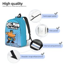Dog Man Dogman Movie Comic Backpack for Men Women Casual Student Hiking Travel Daypack Cartoon College Canvas Bags Lightweight Dog Man Dogman Movie Comic Backpack for Men Women Casual Student Hiking Travel Daypack Cartoon College Canvas Bags Lightweight