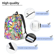 Dandys World Games Cool Backpack with Pocket Student Work Daypack for Men Women College Canvas Bags Dandys World Games Cool Backpack with Pocket Student Work Daypack for Men Women College Canvas Bags