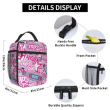 MP3 Emilia Mernes Insulated Lunch Bag Portable Lunch Container Thermal Bag Tote Lunch Box Beach Picnic Food Bag MP3 Emilia Mernes Insulated Lunch Bag Portable Lunch Container Thermal Bag Tote Lunch Box Beach Picnic Food Bag