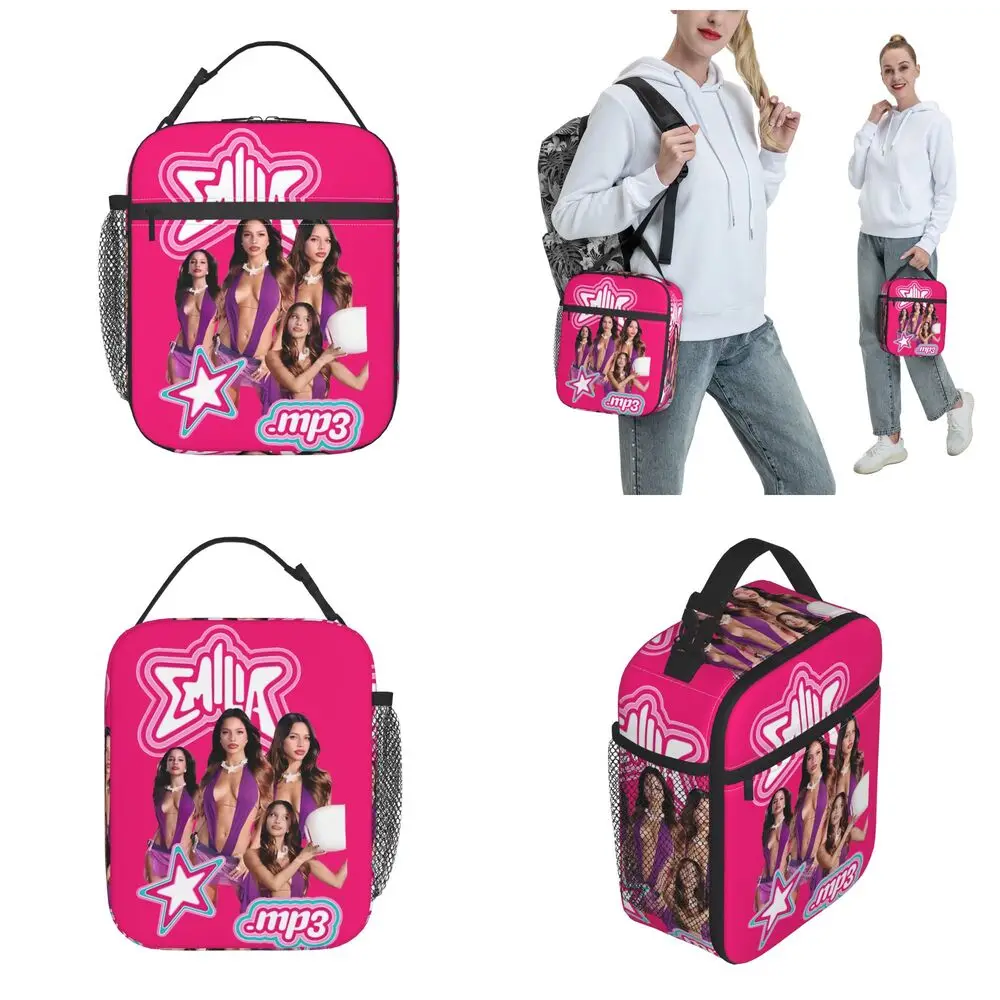 Kawaii MP3 Emilia Mernes Printed Pink Lunch Bag