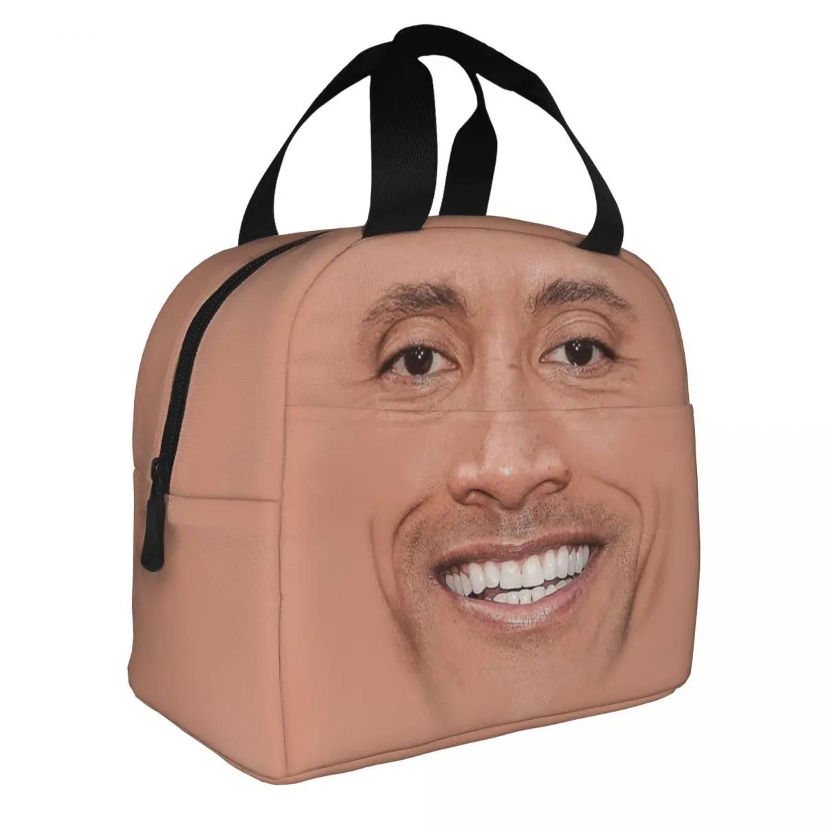 Kawaii Dwayne The Rock Johnson Insulated Lunch Bag