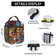 Teen Titans Go Team Comic Insulated Lunch Bags High Capacity Lunch Container Cooler Bag Tote Lunch Box Beach Travel Food Handbag Teen Titans Go Team Comic Insulated Lunch Bags High Capacity Lunch Container Cooler Bag Tote Lunch Box Beach Travel Food Handbag