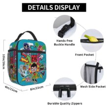 Teen Titans Go Team Comic Insulated Lunch Bags High Capacity Lunch Container Cooler Bag Tote Lunch Box Beach Travel Food Handbag Teen Titans Go Team Comic Insulated Lunch Bags High Capacity Lunch Container Cooler Bag Tote Lunch Box Beach Travel Food Handbag