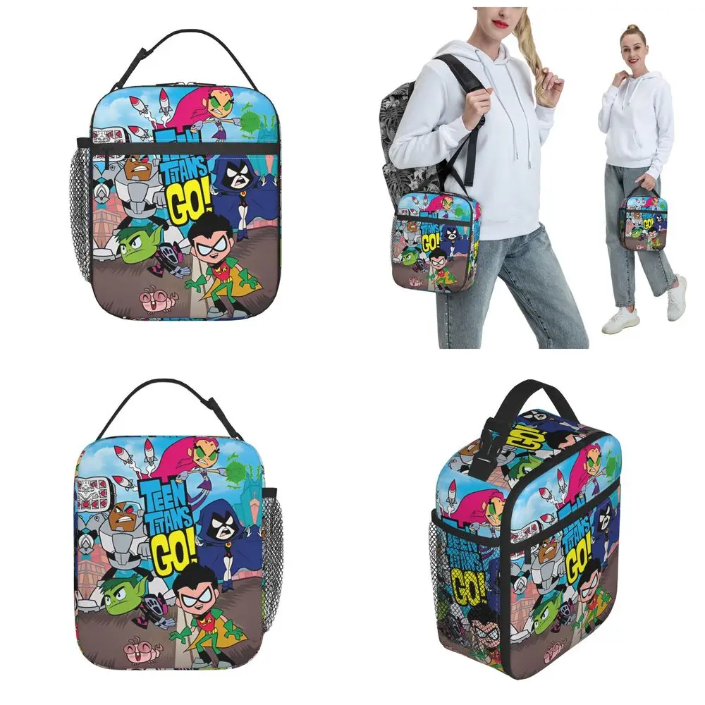 Kawaii Teen Titans Go! Insulated Lunch Bag