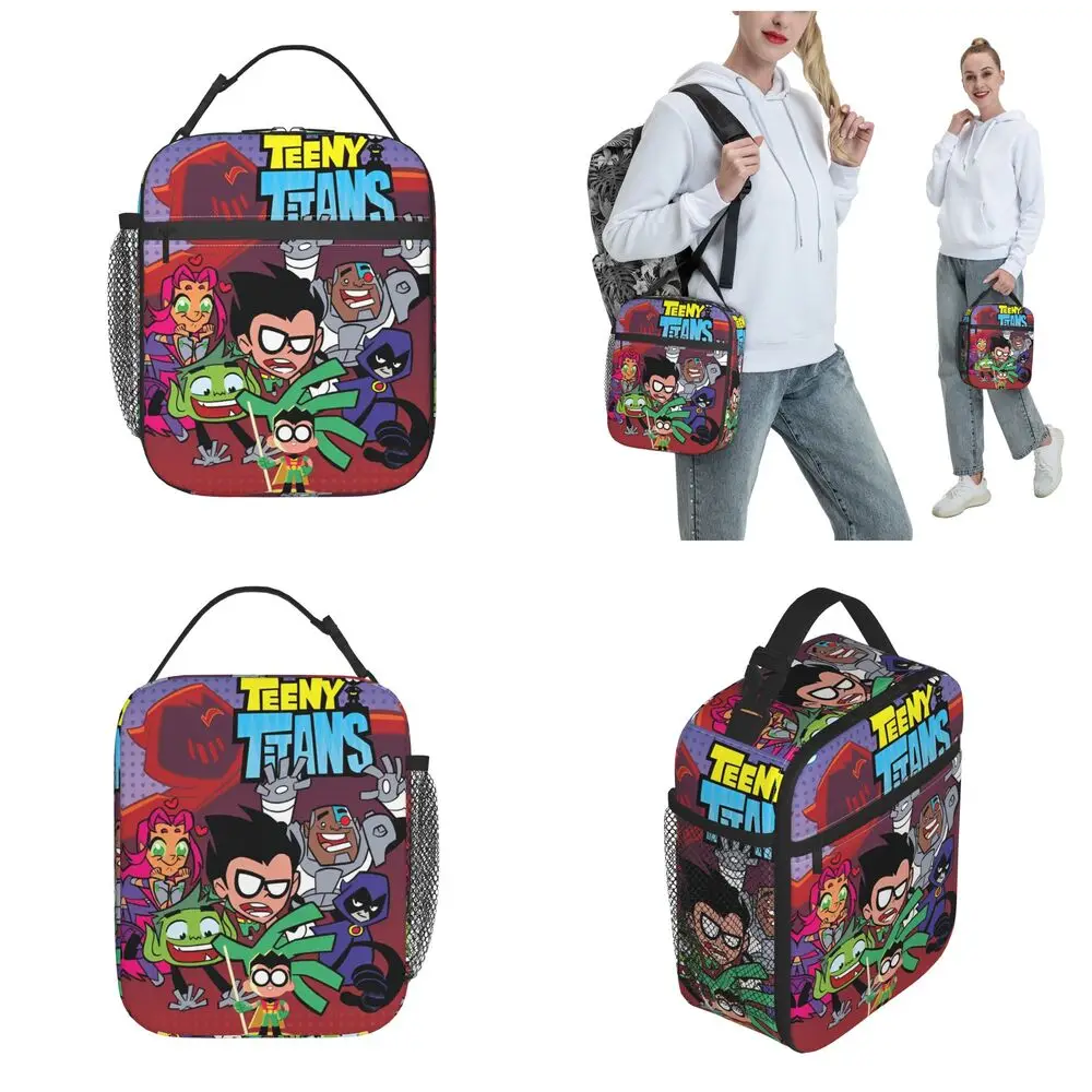 Kawaii Anime Teeny Titans Go! Character Insulated Lunch Bag