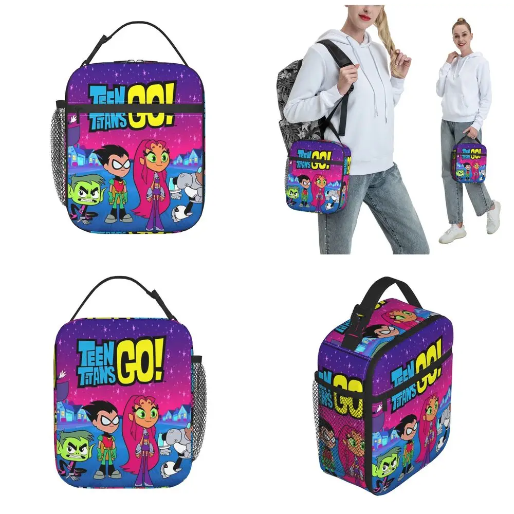 Kawaii Character Teen Titans Go! Insulated Lunch Bag