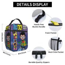 Teen Titans Go Team Comic Insulated Lunch Bags High Capacity Lunch Container Cooler Bag Tote Lunch Box Beach Travel Food Handbag Teen Titans Go Team Comic Insulated Lunch Bags High Capacity Lunch Container Cooler Bag Tote Lunch Box Beach Travel Food Handbag