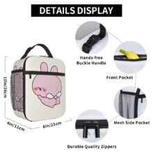 Asamimichaan Cute Asamimi Love Insulated Lunch Bags Portable Reusable Cooler Bag Tote Lunch Box School Outdoor Food Bag Asamimichaan Cute Asamimi Love Insulated Lunch Bags Portable Reusable Cooler Bag Tote Lunch Box School Outdoor Food Bag