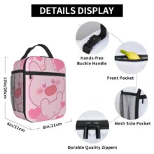 Asamimichaan Cute Asamimi Love Insulated Lunch Bags Portable Reusable Cooler Bag Tote Lunch Box School Outdoor Food Bag Asamimichaan Cute Asamimi Love Insulated Lunch Bags Portable Reusable Cooler Bag Tote Lunch Box School Outdoor Food Bag