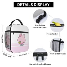 Asamimichaan Cute Asamimi Love Insulated Lunch Bags Portable Reusable Cooler Bag Tote Lunch Box School Outdoor Food Bag Asamimichaan Cute Asamimi Love Insulated Lunch Bags Portable Reusable Cooler Bag Tote Lunch Box School Outdoor Food Bag