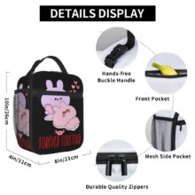Asamimichaan Cute Asamimi Love Insulated Lunch Bags Portable Reusable Cooler Bag Tote Lunch Box School Outdoor Food Bag Asamimichaan Cute Asamimi Love Insulated Lunch Bags Portable Reusable Cooler Bag Tote Lunch Box School Outdoor Food Bag