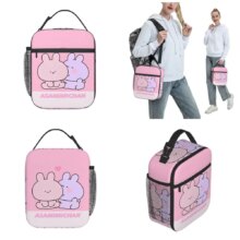 Asamimichaan Cute Asamimi Love Insulated Lunch Bags Portable Reusable Cooler Bag Tote Lunch Box School Outdoor Food Bag Asamimichaan Cute Asamimi Love Insulated Lunch Bags Portable Reusable Cooler Bag Tote Lunch Box School Outdoor Food Bag