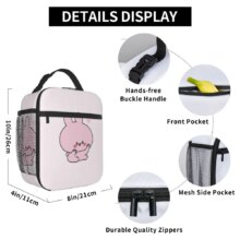 Asamimichaan Cute Asamimi Love Insulated Lunch Bags Portable Reusable Cooler Bag Tote Lunch Box School Outdoor Food Bag Asamimichaan Cute Asamimi Love Insulated Lunch Bags Portable Reusable Cooler Bag Tote Lunch Box School Outdoor Food Bag
