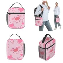 Asamimichaan Cute Asamimi Love Insulated Lunch Bags Portable Reusable Cooler Bag Tote Lunch Box School Outdoor Food Bag Asamimichaan Cute Asamimi Love Insulated Lunch Bags Portable Reusable Cooler Bag Tote Lunch Box School Outdoor Food Bag