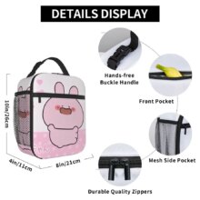 Asamimichaan Cute Asamimi Love Insulated Lunch Bags Portable Reusable Cooler Bag Tote Lunch Box School Outdoor Food Bag Asamimichaan Cute Asamimi Love Insulated Lunch Bags Portable Reusable Cooler Bag Tote Lunch Box School Outdoor Food Bag