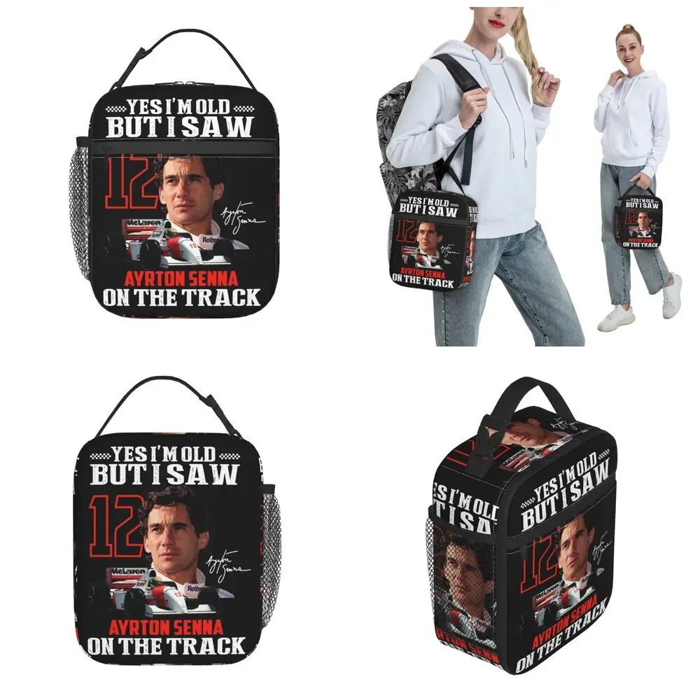 Kawaii Ayrton Senna Insulated Lunch Bag
