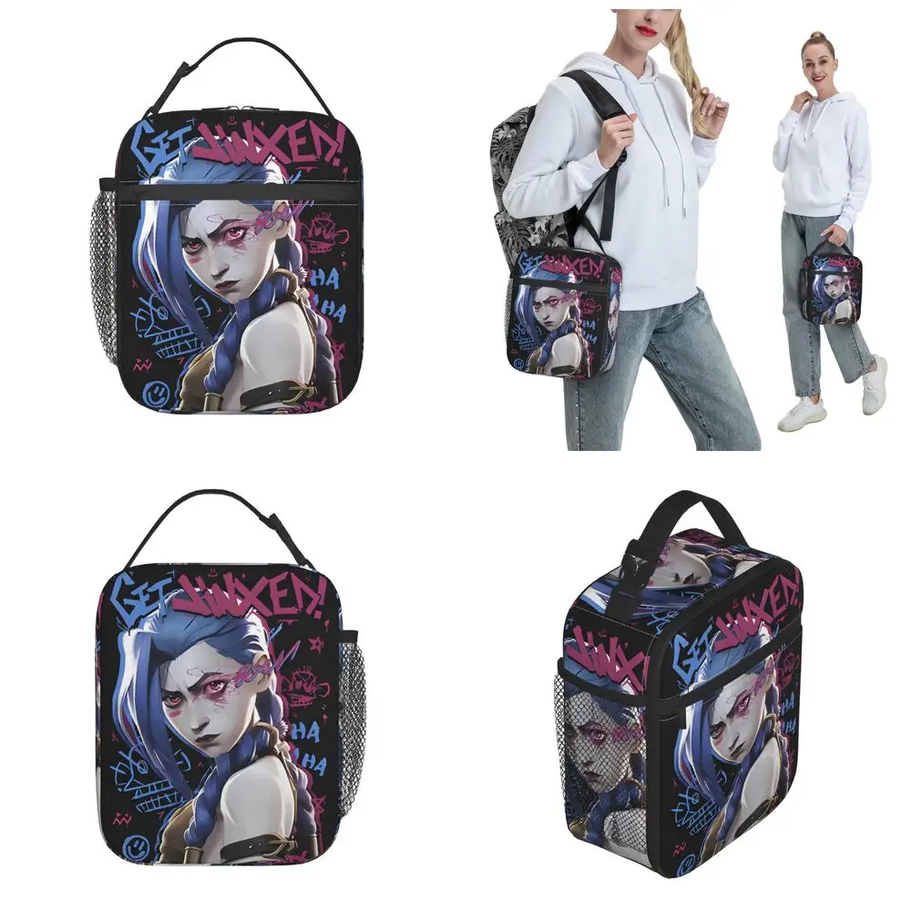 Kawaii Arcane Jinx Graffiti Polyester Insulated Lunch Bag