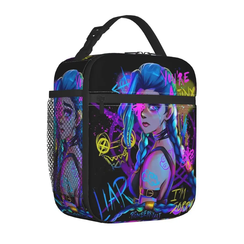 Arcane Jinx Graffiti Print Insulated Kawaii Polyester Lunch Bag