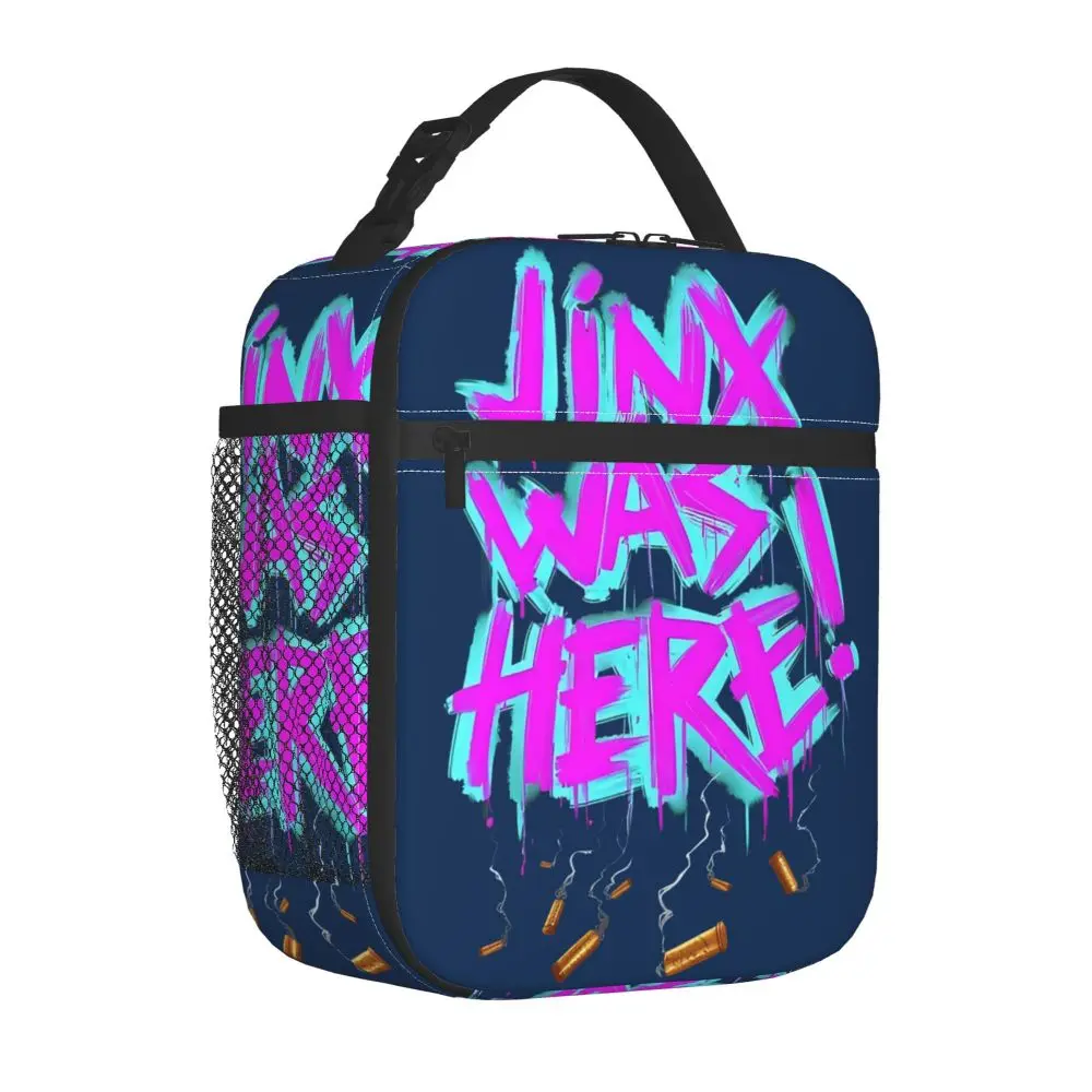 Arcane Jinx Was Here Graffiti Print Insulated Kawaii Lunch Bag