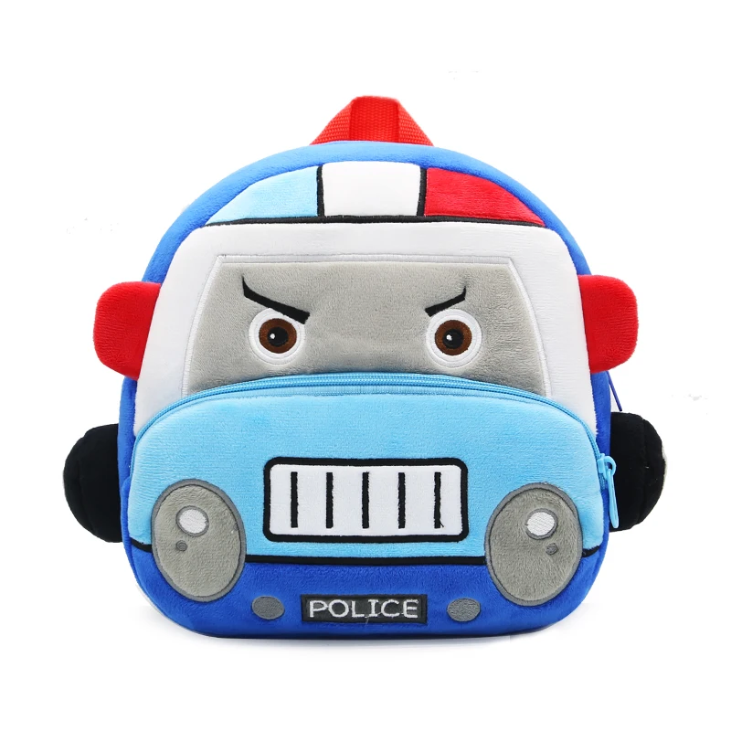 Police Car Kawaii Plush Backpack