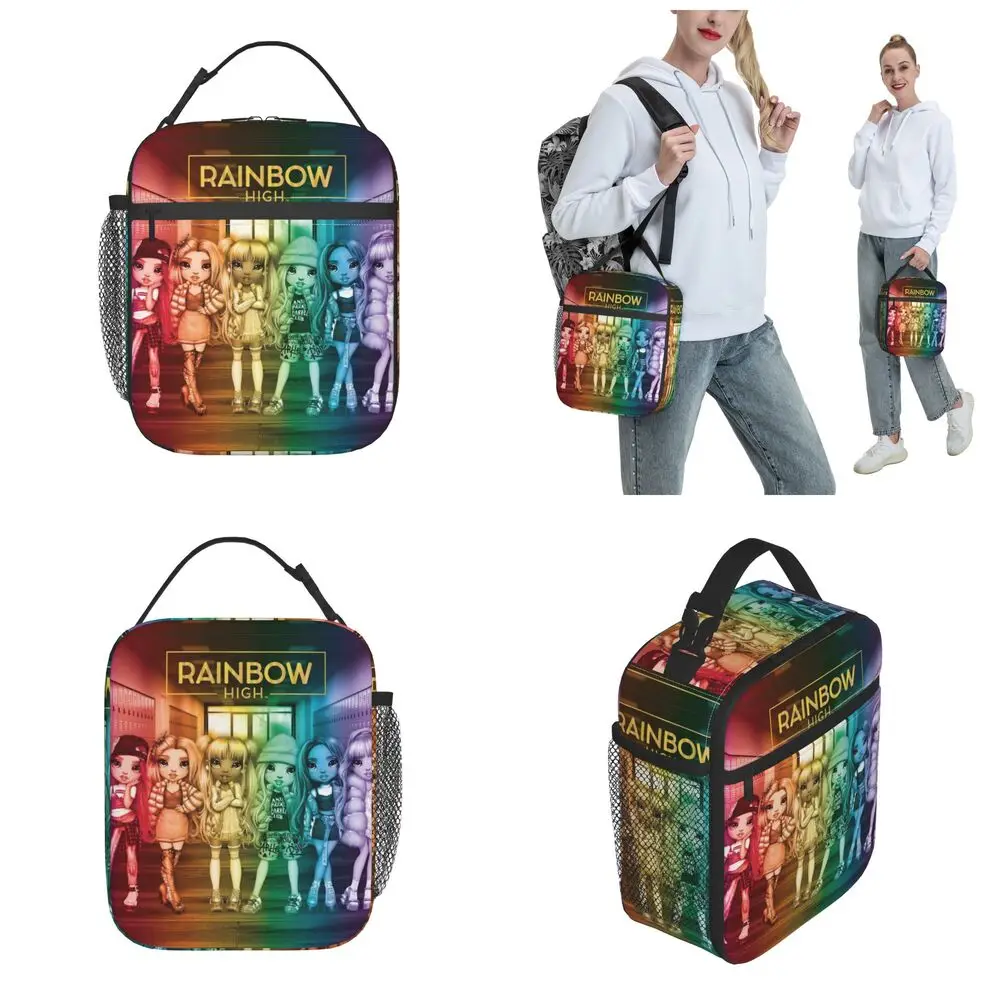 Kawaii Anime Rainbow High Character Lunch Bag
