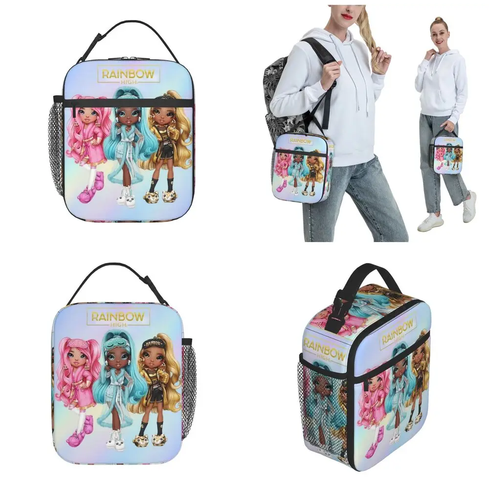 Kawaii Anime Rainbow High Bella And Robin With Marisa Lunch Bag