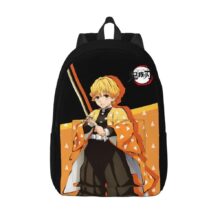 Cartoon Kawaii Demon Slayer Zenitsu Agatsuma School Backpack Cartoon Kawaii Demon Slayer Zenitsu Agatsuma School Backpack