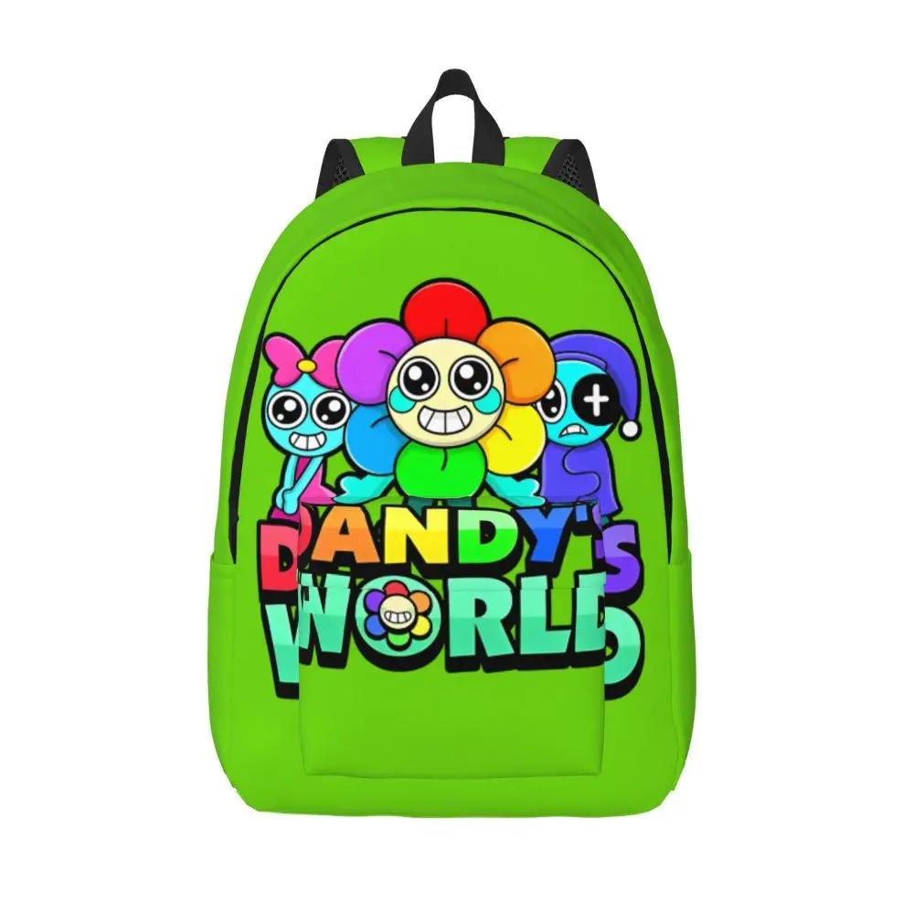 Kawaii Cartoon Dandy's World Character Green Backpack