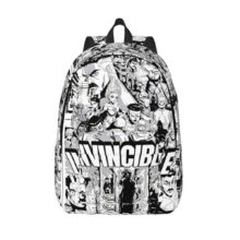 Kawaii Cartoon Invincible White And Black Backpack Kawaii Cartoon Invincible White And Black Backpack