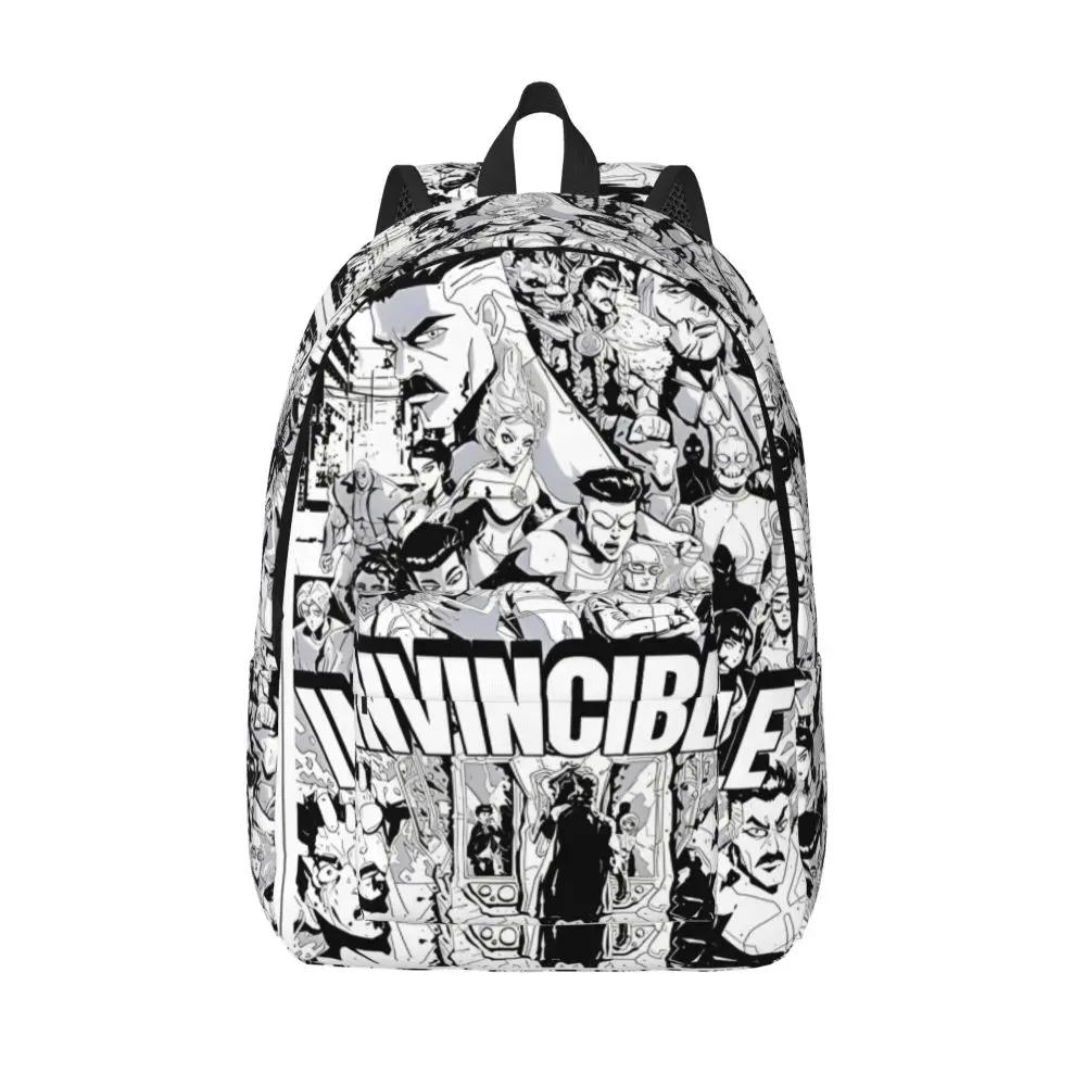 Kawaii Cartoon Invincible White And Black Backpack